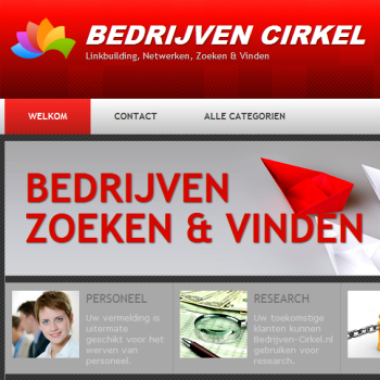 Joomla 2.5, Design, Template,domeinregistratie, Webhosting, Bedrijven index met: Bedrijven-Cirkel.nl