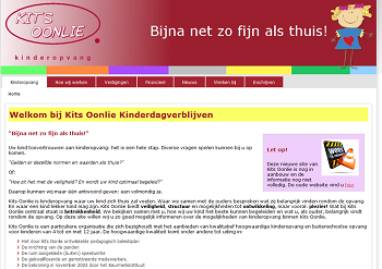 kits oonlie, kids, only, webdesign, website, joomla, open source, cms, vernieuwing, opfrissen, website, php, mysql, css, xhtml, kinderdagverblijven, kinderopvang, Alkmaar, Heiloo, Limmen met: Nieuwe website met extranet voor Kits Oonlie Kinderdagverblijven