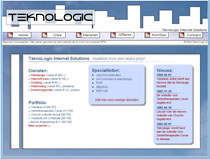 Teknologic, Internet, Solutions, Webdesign, hosting, php, mySql, css, xhtml, javascript met: Teknologic website